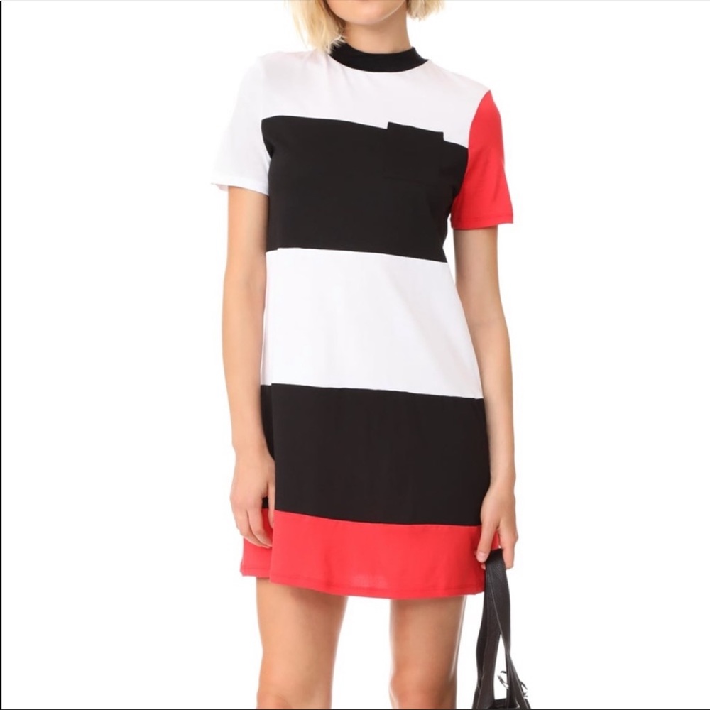 KENDALL + KYLIE Women's Geo Striped Dress